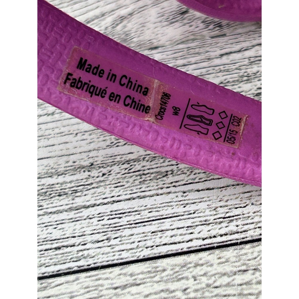 Crocs Kadee II‎ Slide Wedge Sandals Fuchsia Women's Size 8 - Picture 9 of 11